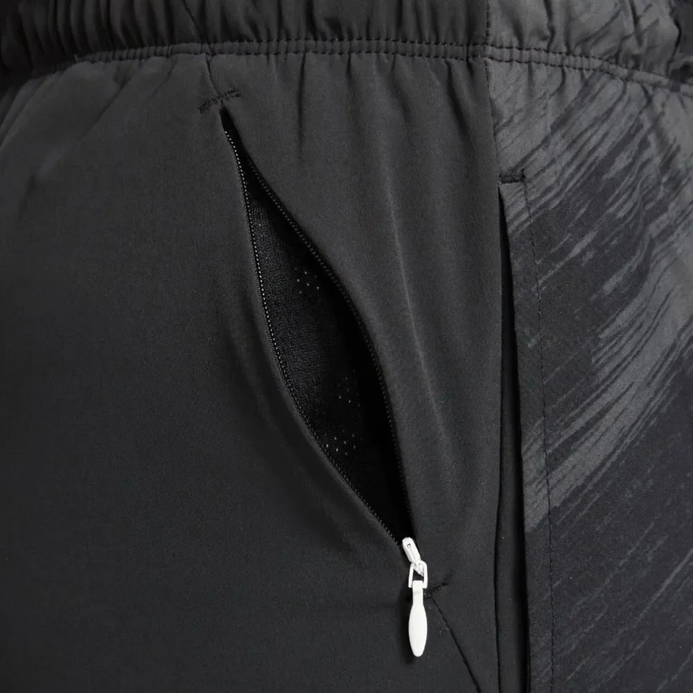 Nike Sport Clash Training Pants Cropped‎ Length Gym Black Gray Large